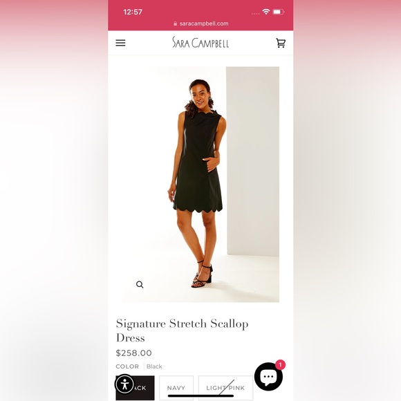 Sara Campbell Signature Stretch Scallop Dress - Picture 6 of 9